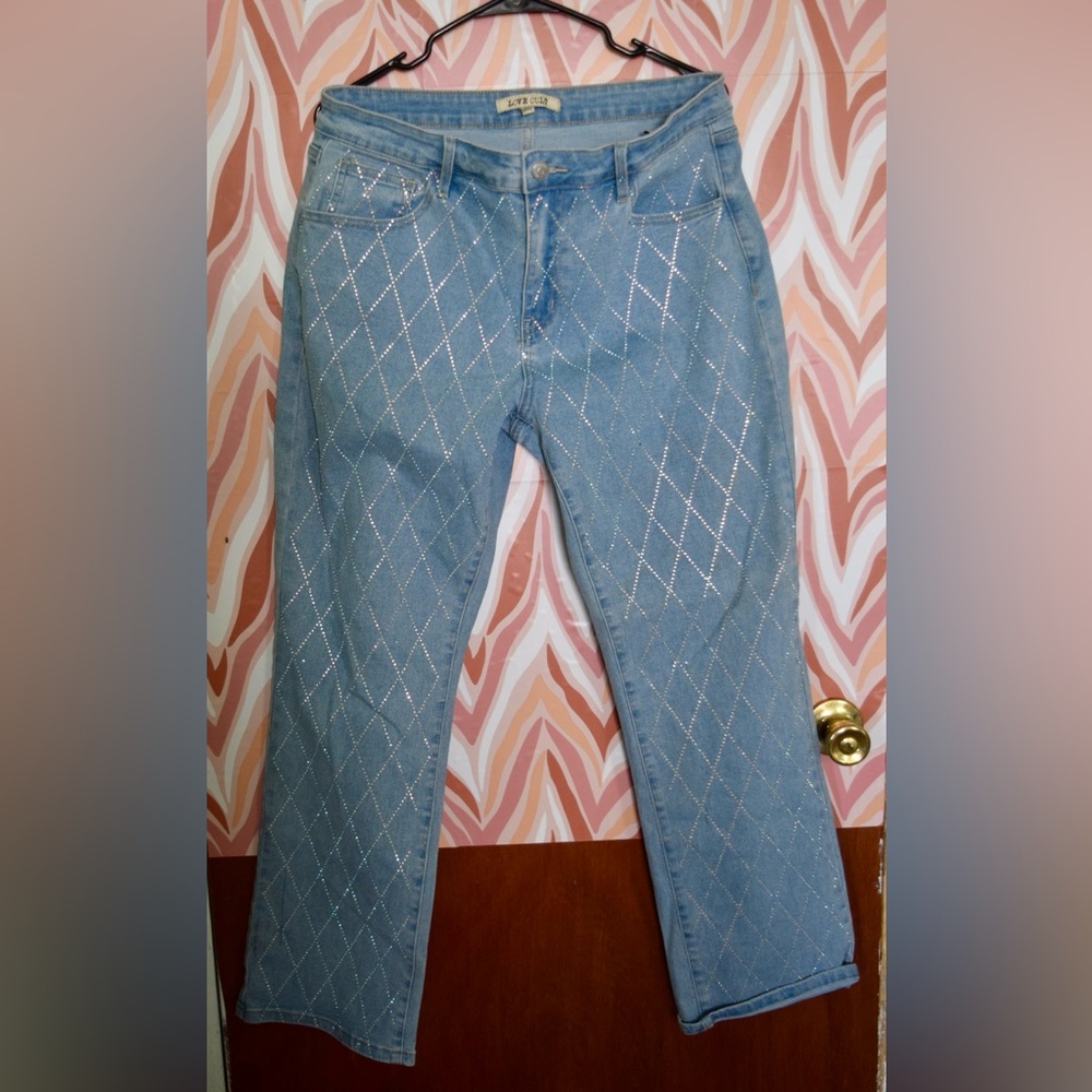 Elegant Light Blue Women's Straight Leg Jeans